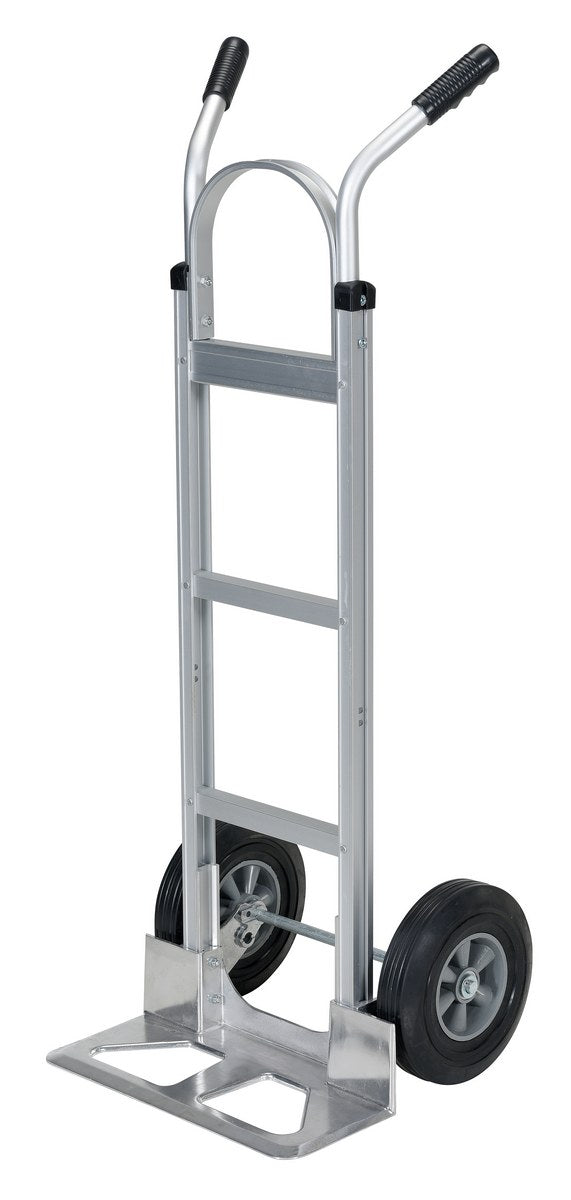 ALUMINUM HAND TRUCK W/HARD RUBBER WHEELS