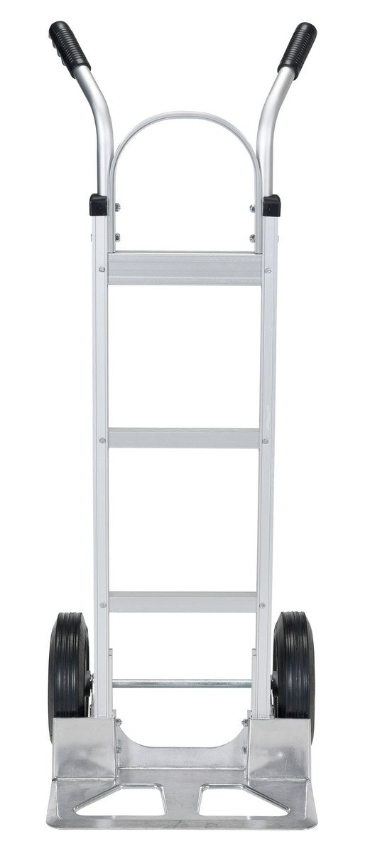 ALUMINUM HAND TRUCK W/HARD RUBBER WHEELS