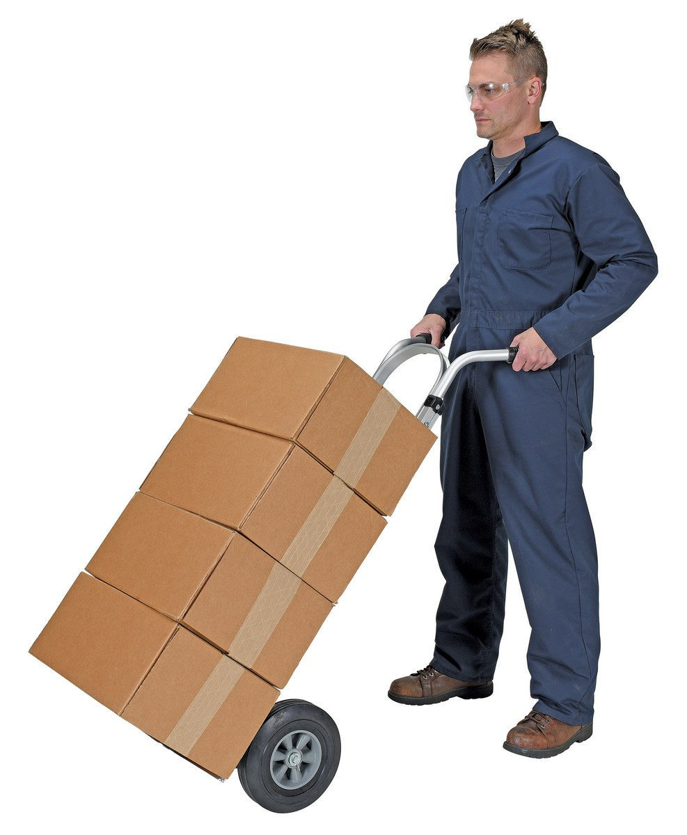ALUMINUM HAND TRUCK W/HARD RUBBER WHEELS