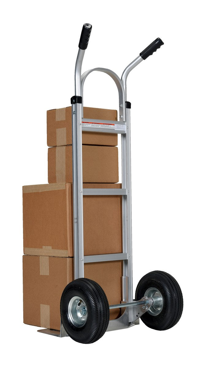 ALUMINUM HAND TRUCK W/ PNEUMATIC WHEELS