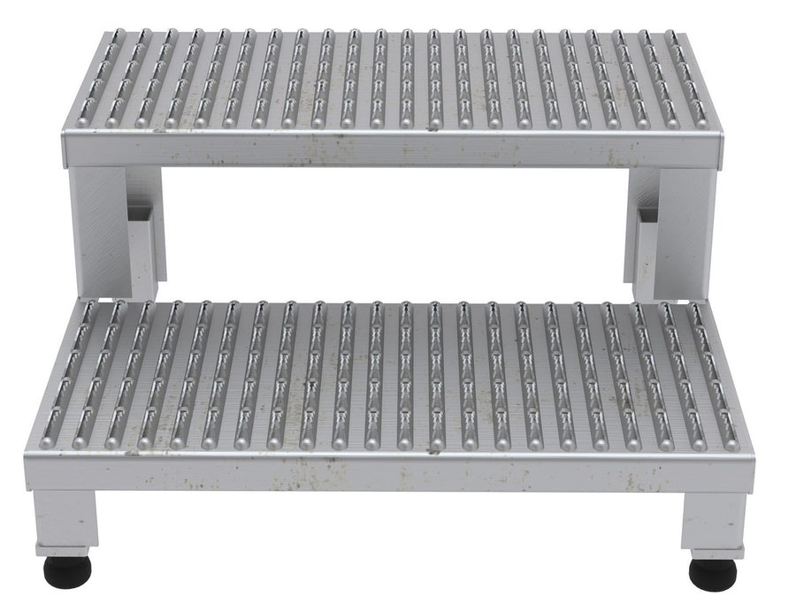 24" x 24" Stainless Steel Adjustable Serrated Step Mate Stand