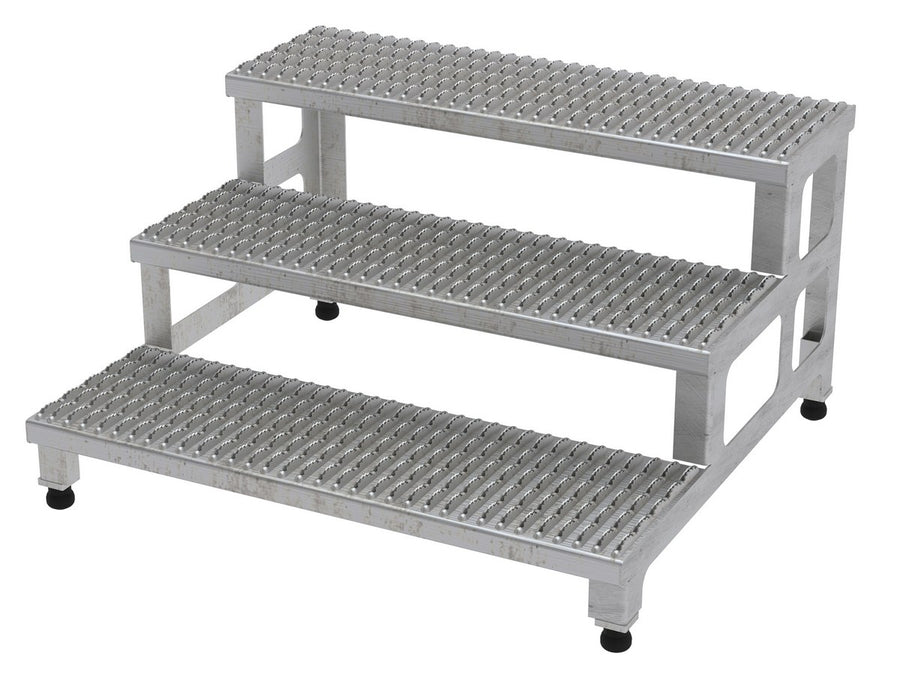 36" x 36" Stainless Steel Adjustable Serrated Step Mate Stand