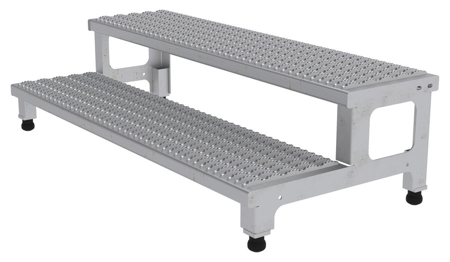 48" x 24" Stainless Steel Adjustable Serrated Step Mate Stand