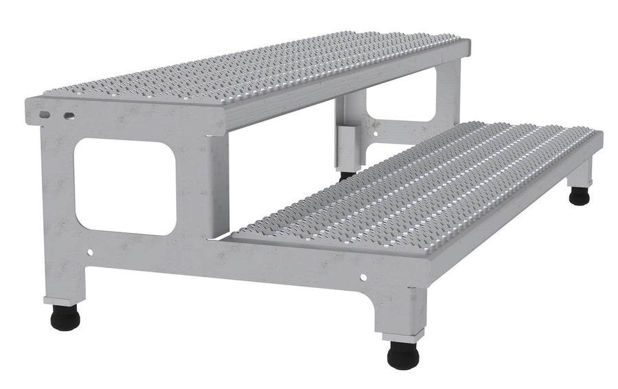 48" x 24" Stainless Steel Adjustable Serrated Step Mate Stand