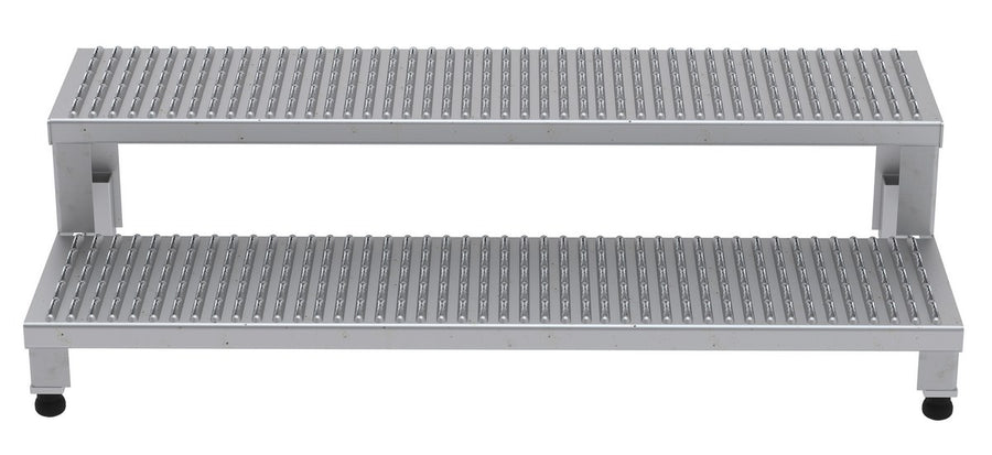 48" x 24" Stainless Steel Adjustable Serrated Step Mate Stand