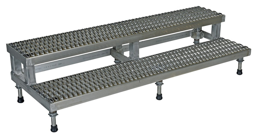60" x 24" Aluminum Adjustable Serrated Step Mate Stand