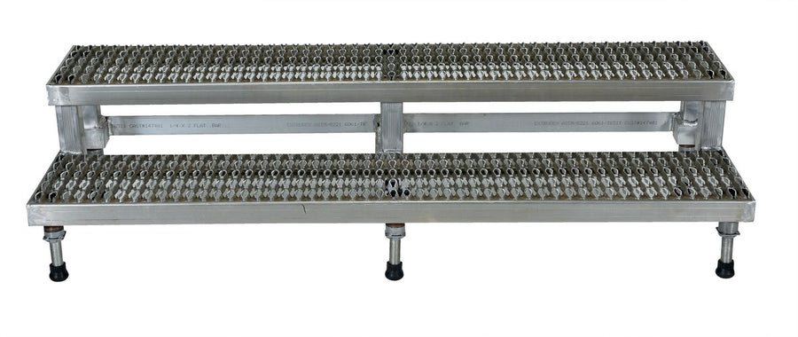 60" x 24" Aluminum Adjustable Serrated Step Mate Stand