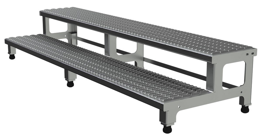 72" x 24" Aluminum Adjustable Serrated Step Mate Stand