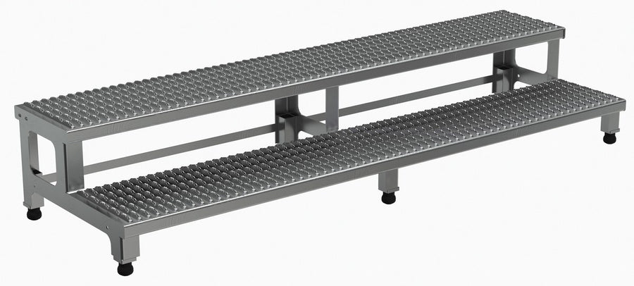 72" x 24" Aluminum Adjustable Serrated Step Mate Stand