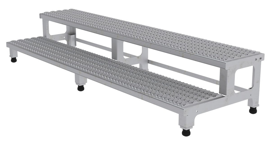 72" x 24" Stainless Steel Adjustable Serrated Step Mate Stand