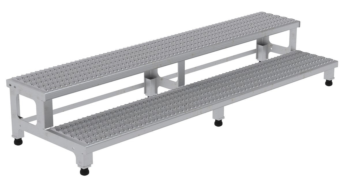 72" x 24" Stainless Steel Adjustable Serrated Step Mate Stand