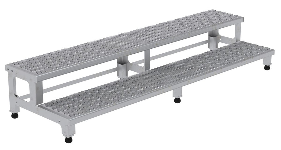 72" x 24" Stainless Steel Adjustable Serrated Step Mate Stand