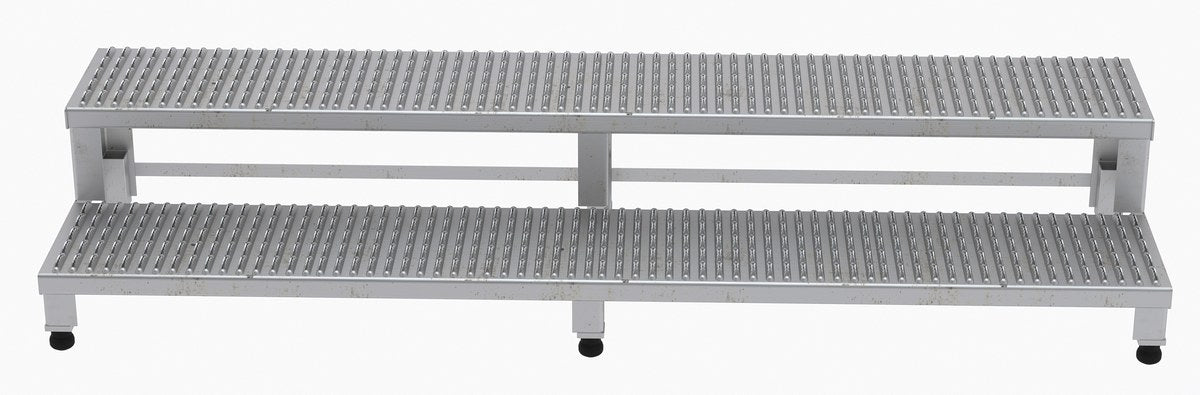 72" x 24" Stainless Steel Adjustable Serrated Step Mate Stand