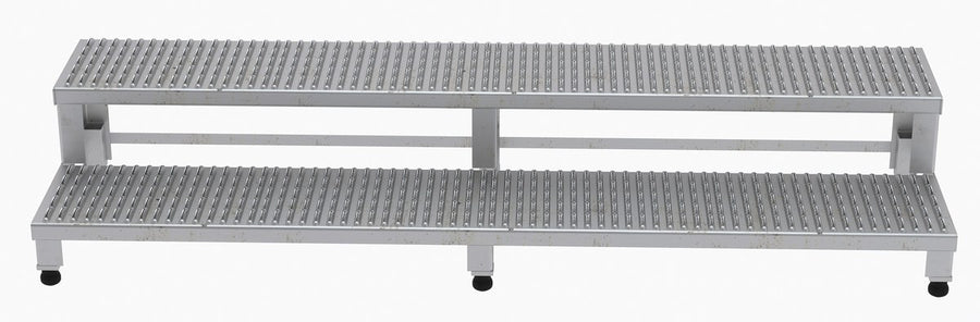 72" x 24" Stainless Steel Adjustable Serrated Step Mate Stand