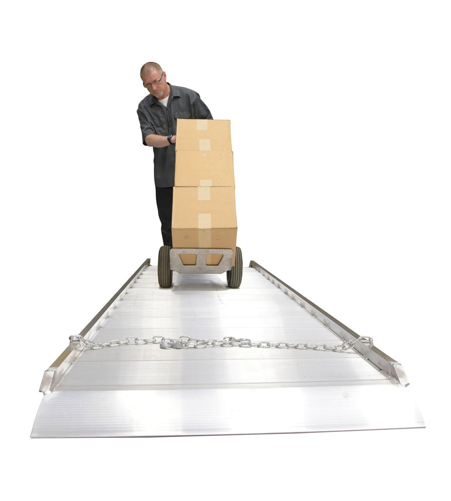 38"W x 12'L Overlapping Style Aluminum Walk Ramp