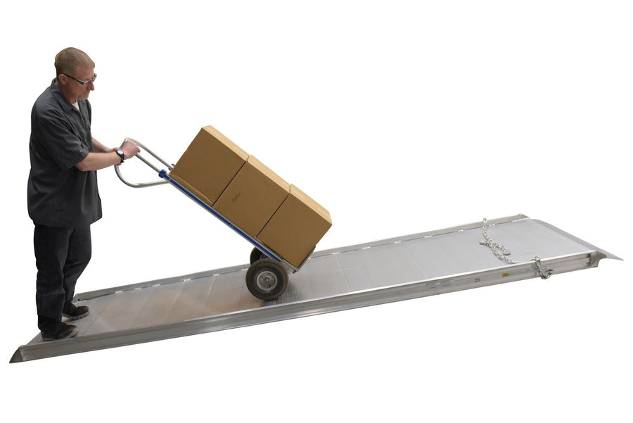 38"W x 12'L Overlapping Style Aluminum Walk Ramp