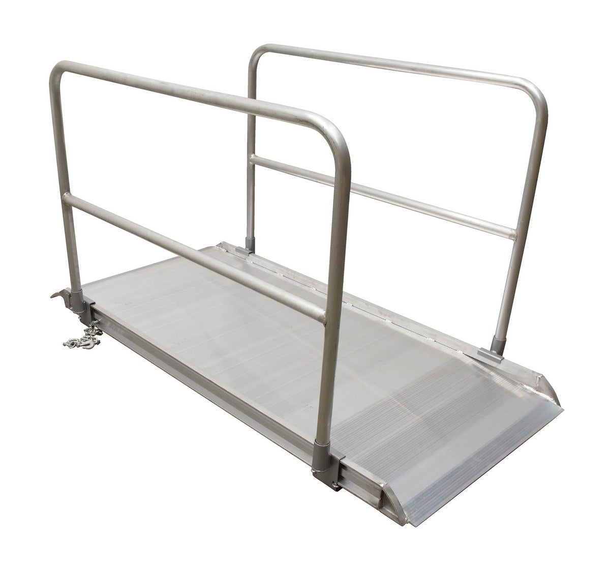ALUM WALK RAMP W/RAIL OVERLAP 84 X 38 IN
