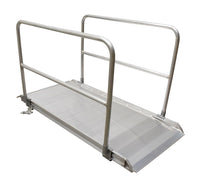 Thumbnail for ALUM WALK RAMP W/RAIL OVERLAP 84 X 38 IN