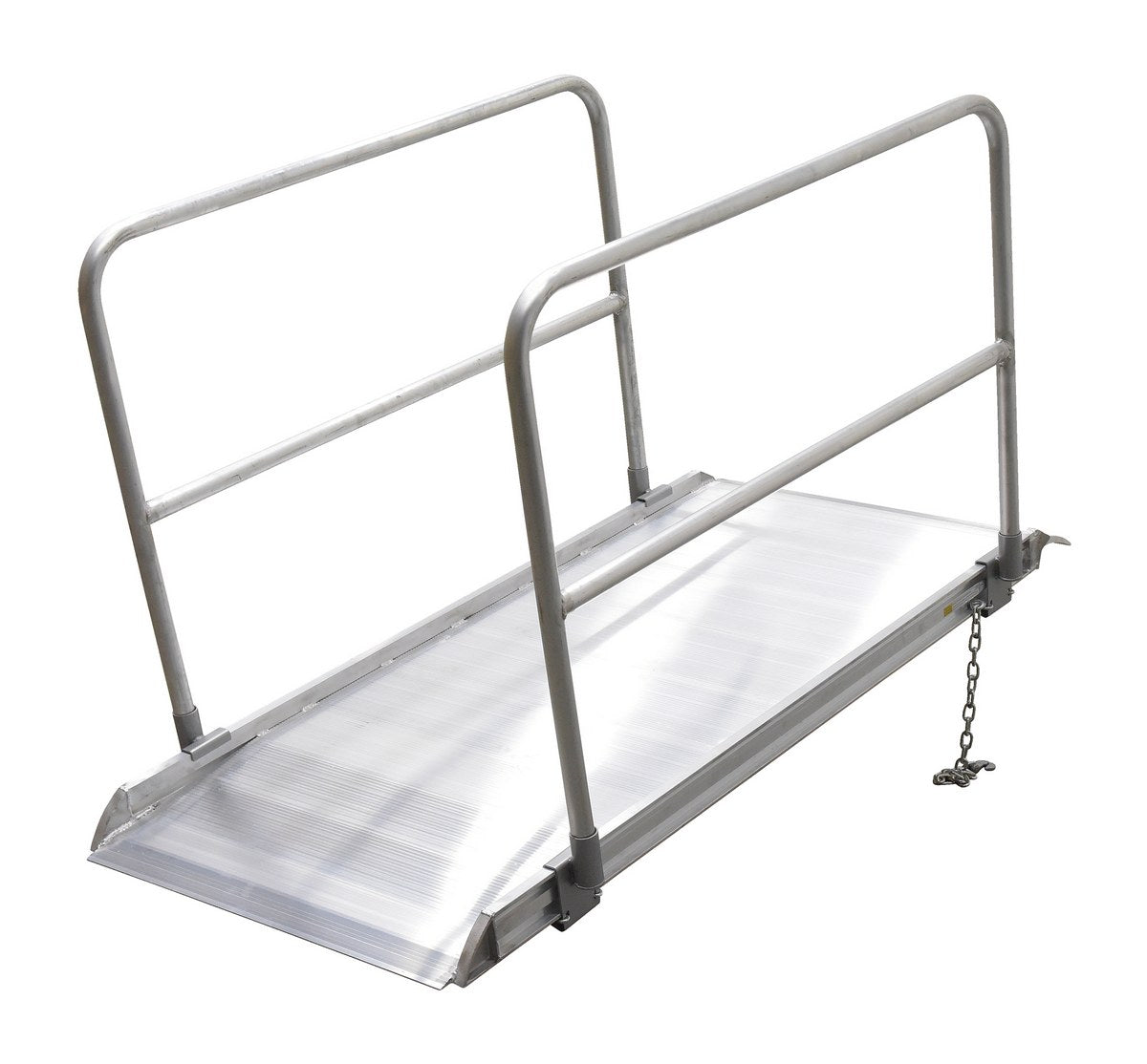 ALUM WALK RAMP W/RAIL OVERLAP 84 X 38 IN