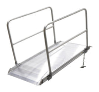 Thumbnail for ALUM WALK RAMP W/RAIL OVERLAP 84 X 38 IN