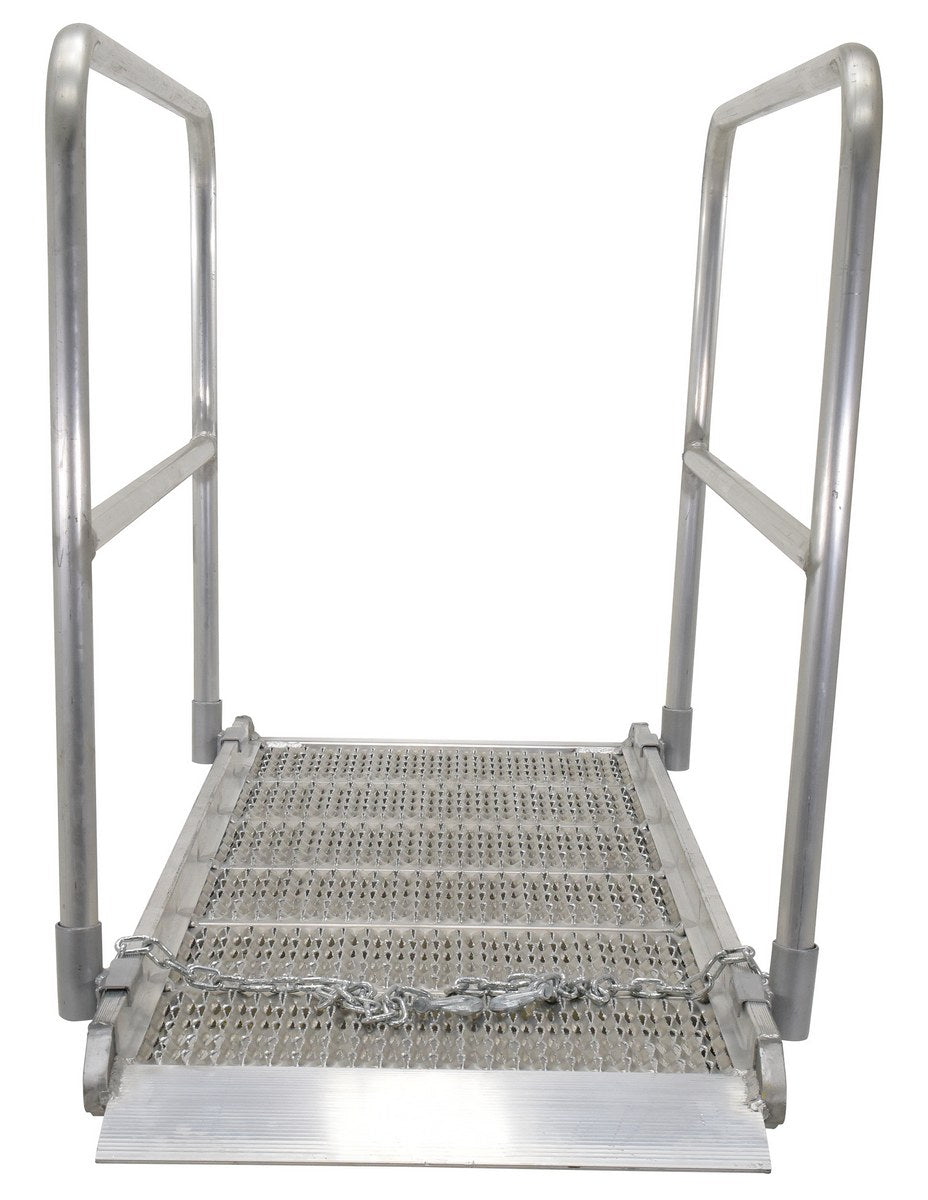 ALUM GRIP WALK RAMP W/RAIL 29.38 X 85