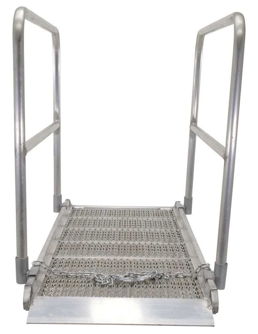 ALUM GRIP WALK RAMP W/RAIL 29.38 X 85