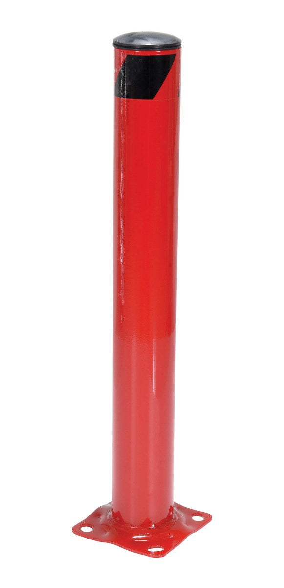 36"H x 4.5"Dia Steel Pipe Safety Bollard - Red