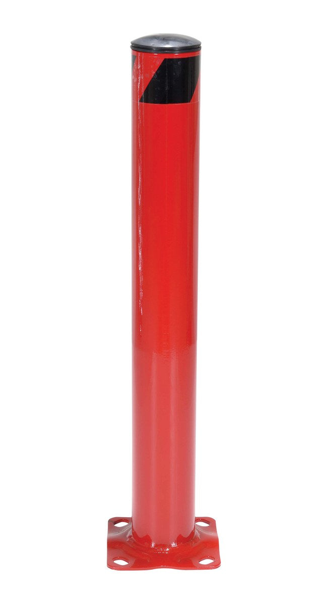 36"H x 4.5"Dia Steel Pipe Safety Bollard - Red