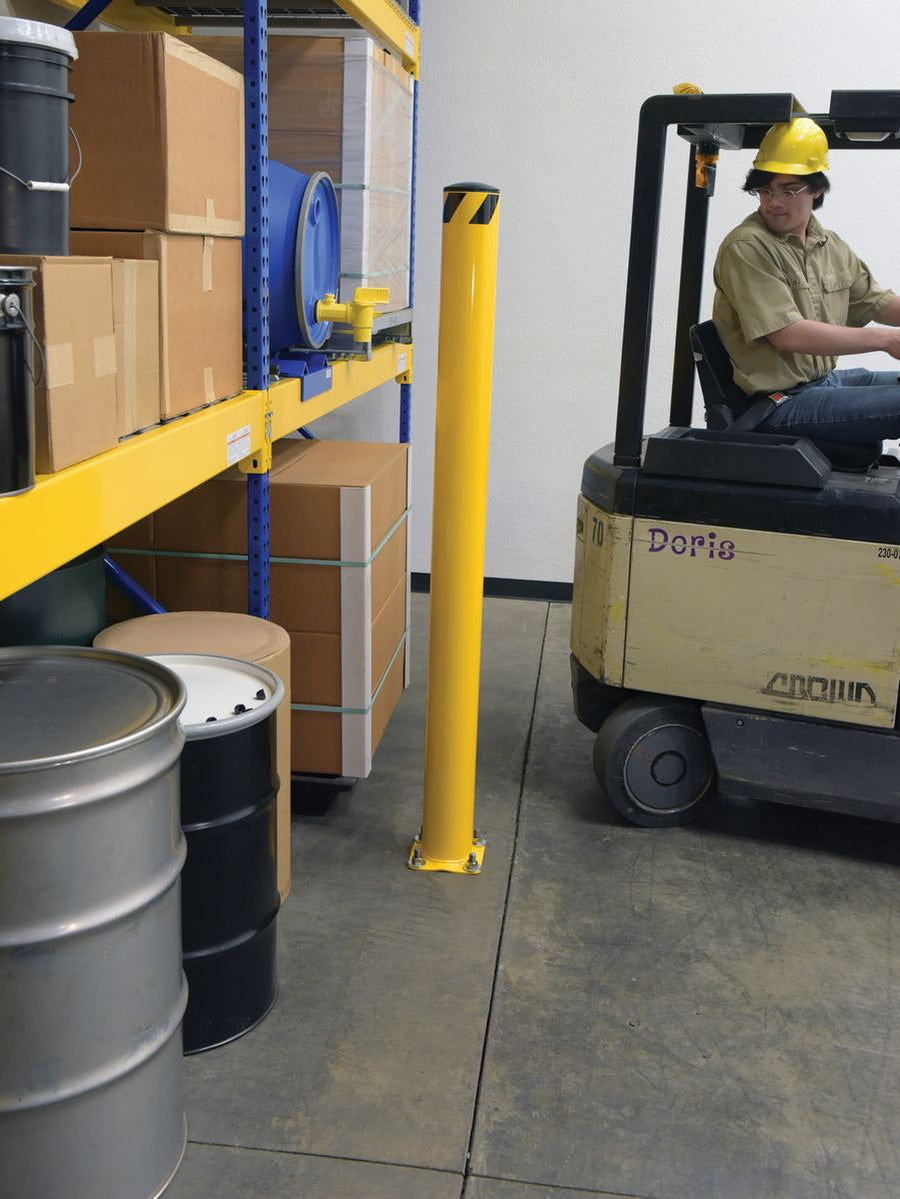 STEEL PIPE SAFETY BOLLARD 72 X 5-1/2 IN