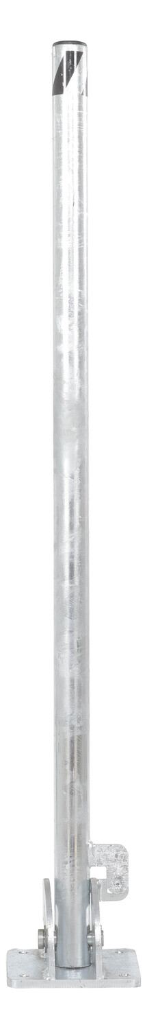 Steel Fold-Down Galvanized Bollard 42 In. Silver