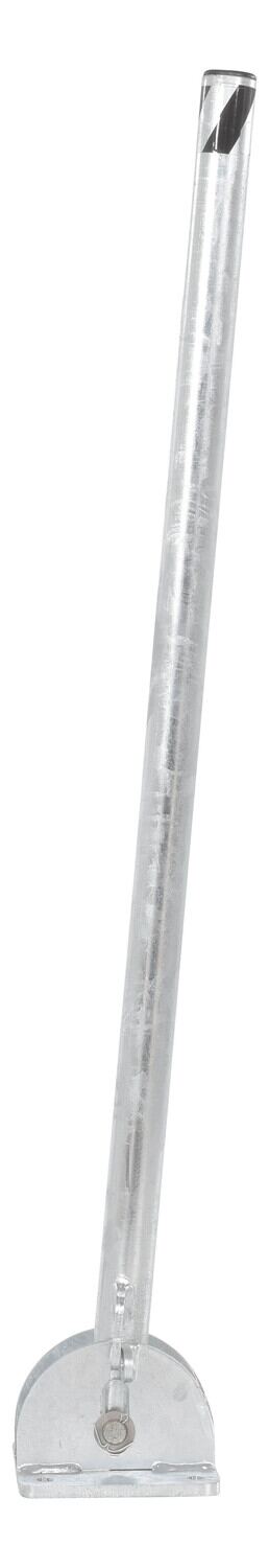 Steel Fold-Down Galvanized Bollard 42 In. Silver