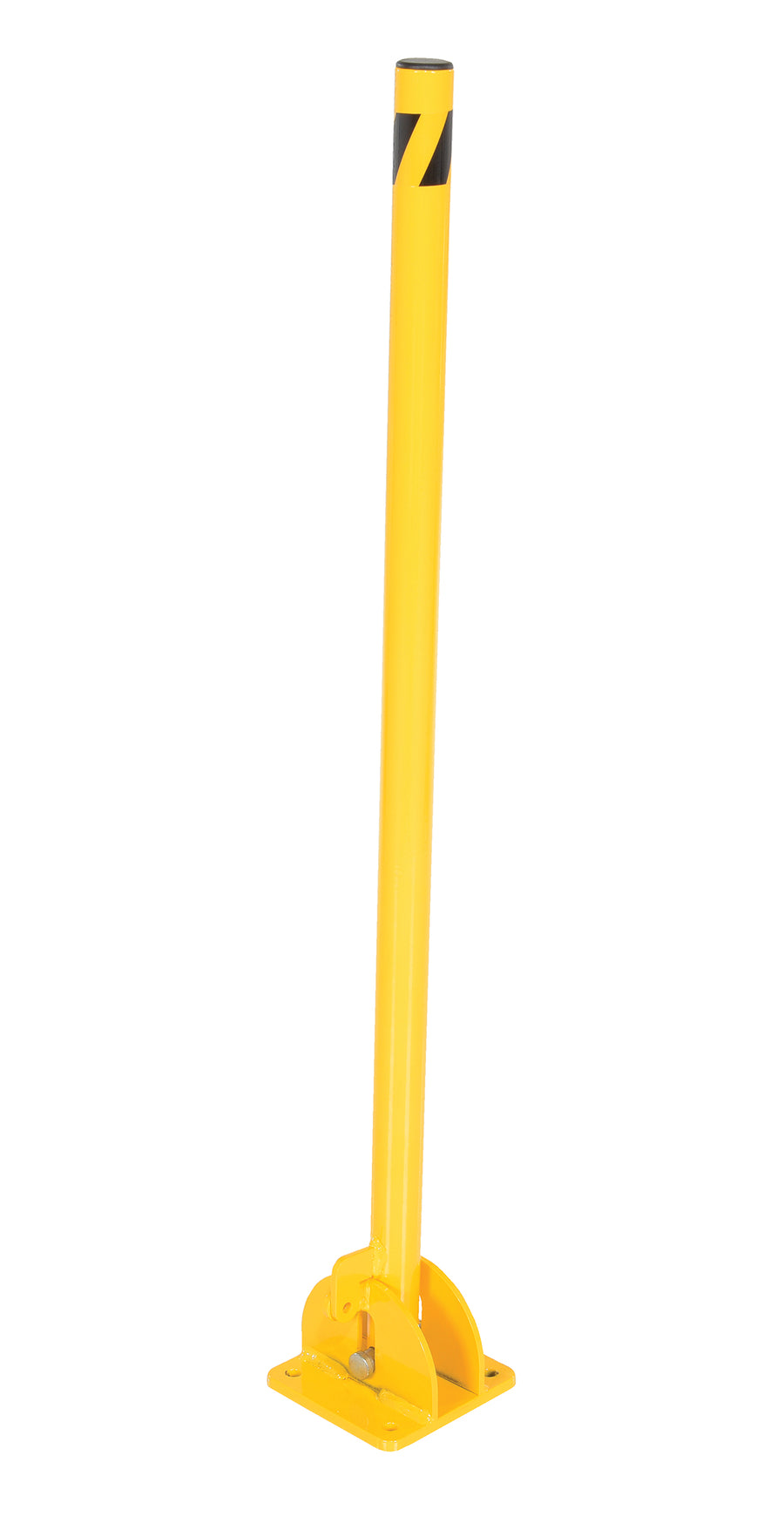 Steel Fold-Down Galvanized Bollard 42 In. Yellow