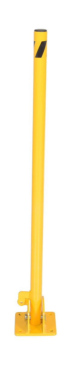 Steel Fold-Down Galvanized Bollard 42 In. Yellow
