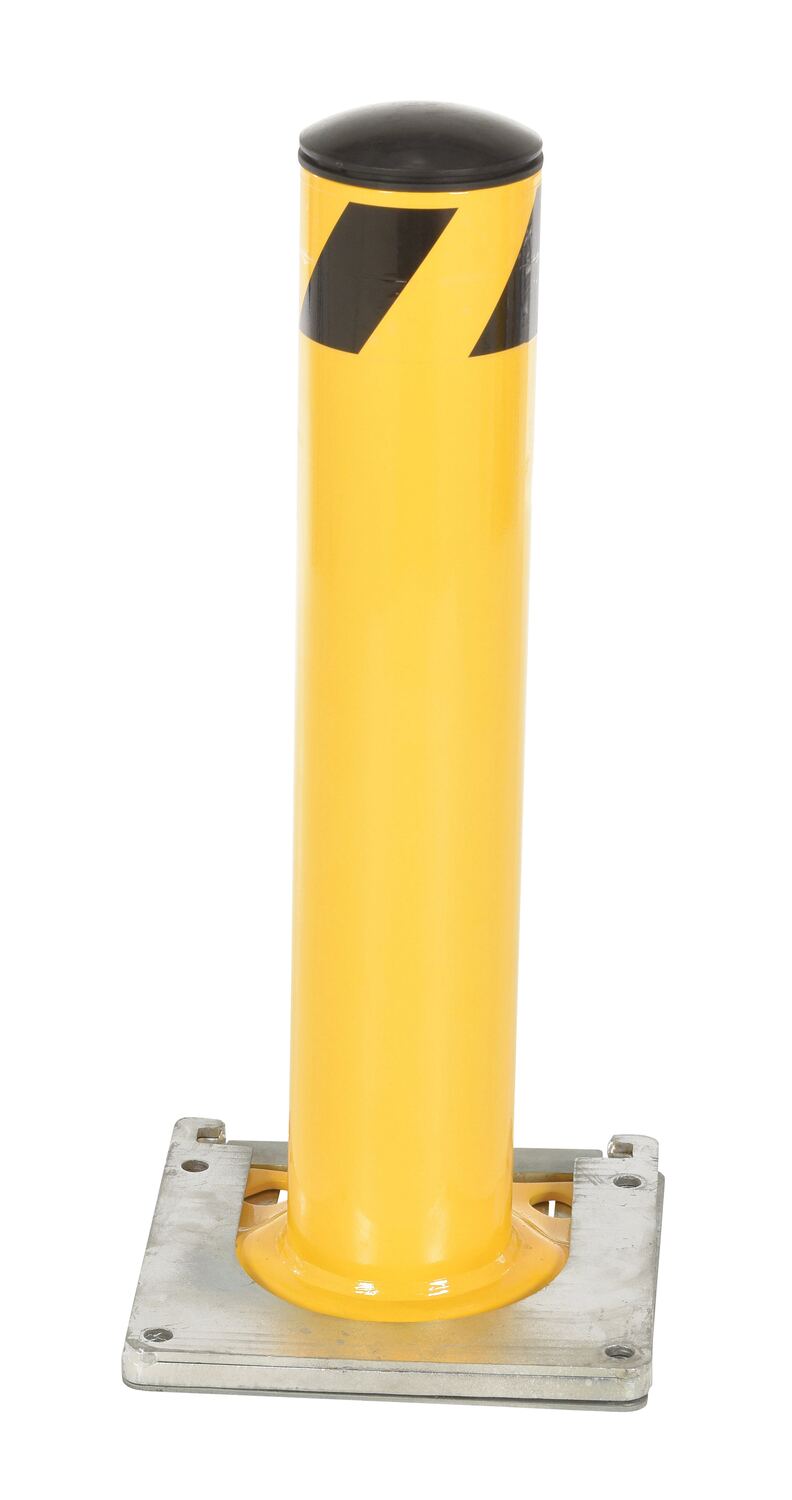 24"H x 4.5"D Removable Surface Mounted Steel Bollard