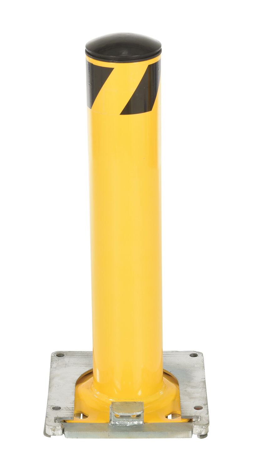 24"H x 4.5"D Removable Surface Mounted Steel Bollard