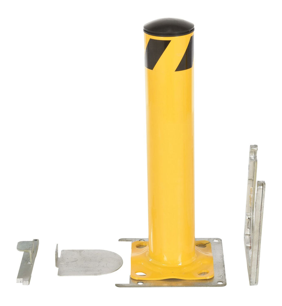 24"H x 4.5"D Removable Surface Mounted Steel Bollard