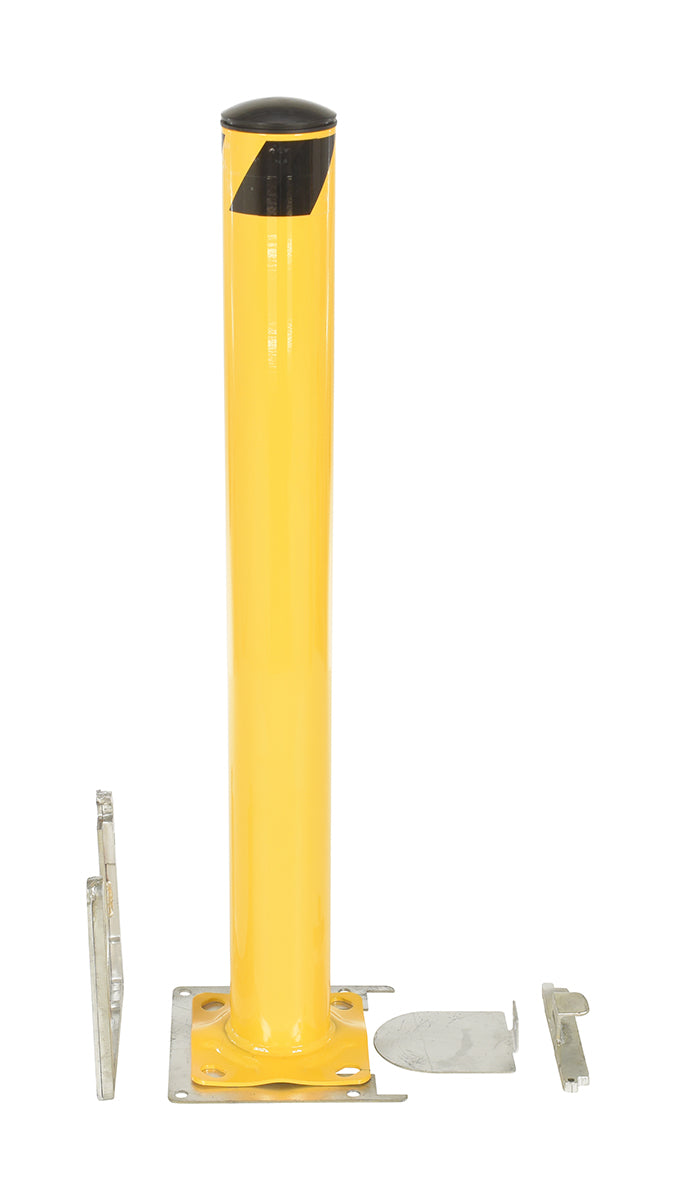 42"H x 4.5"D Removable Surface Mounted Steel Bollard