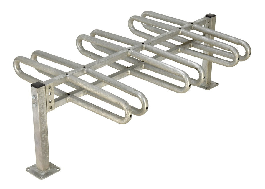 GALVANIZED BICYCLE RACK 45.88X25X14.38 - Model BR-M3D-GAL