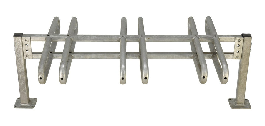 GALVANIZED BICYCLE RACK 45.88X25X14.38 - Model BR-M3D-GAL