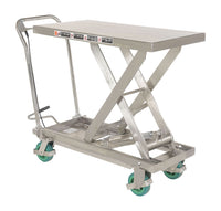 Thumbnail for Stainless Steel Scissor 304 Cart 20-1/4 In. x 39-3/8 In. 1000 Lb. Capacity Silver