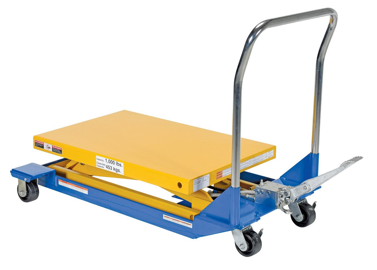 24" x 36" Manual Scissor Cart - Foot Pump w/ 1,000-lbs Capacity