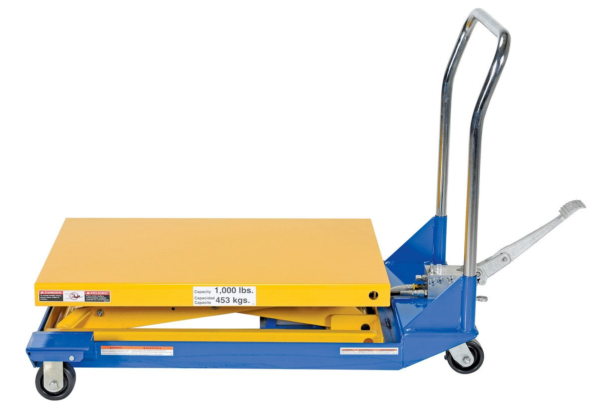 24" x 36" Manual Scissor Cart - Foot Pump w/ 1,000-lbs Capacity