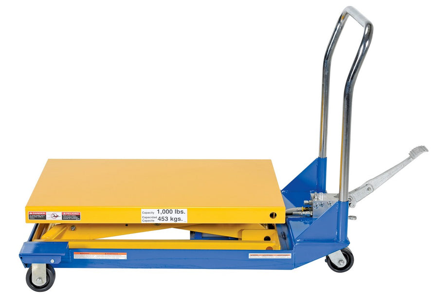 24" x 36" Manual Scissor Cart - Foot Pump w/ 1,000-lbs Capacity