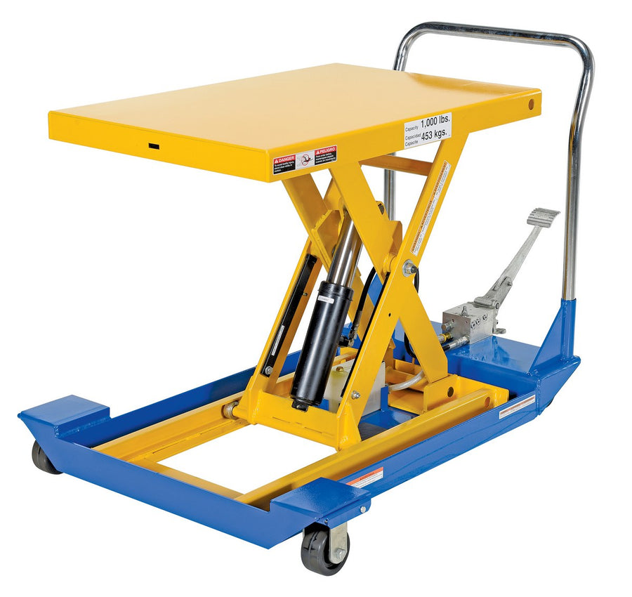24" x 36" Manual Scissor Cart - Foot Pump w/ 1,000-lbs Capacity