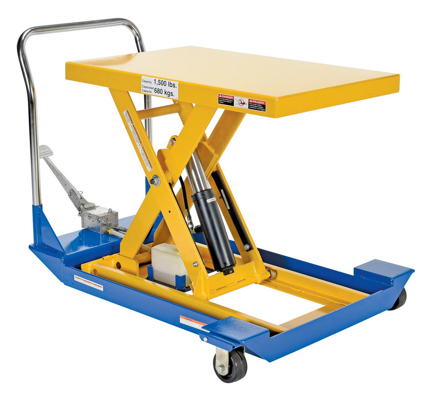 24" x 36" Manual Scissor Cart - Foot Pump w/ 1,500-lbs Capacity
