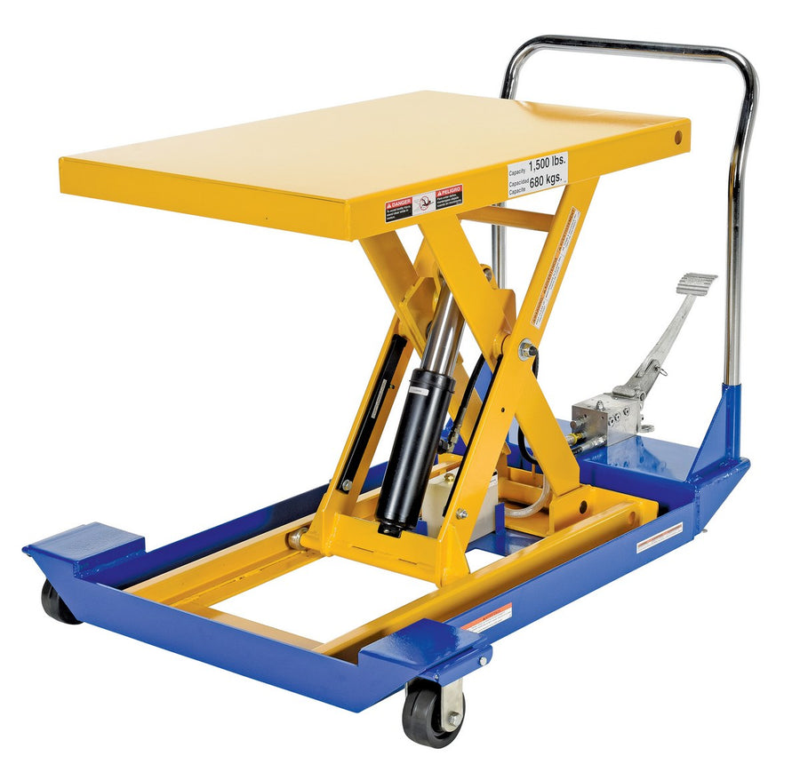 24" x 36" Manual Scissor Cart - Foot Pump w/ 1,500-lbs Capacity