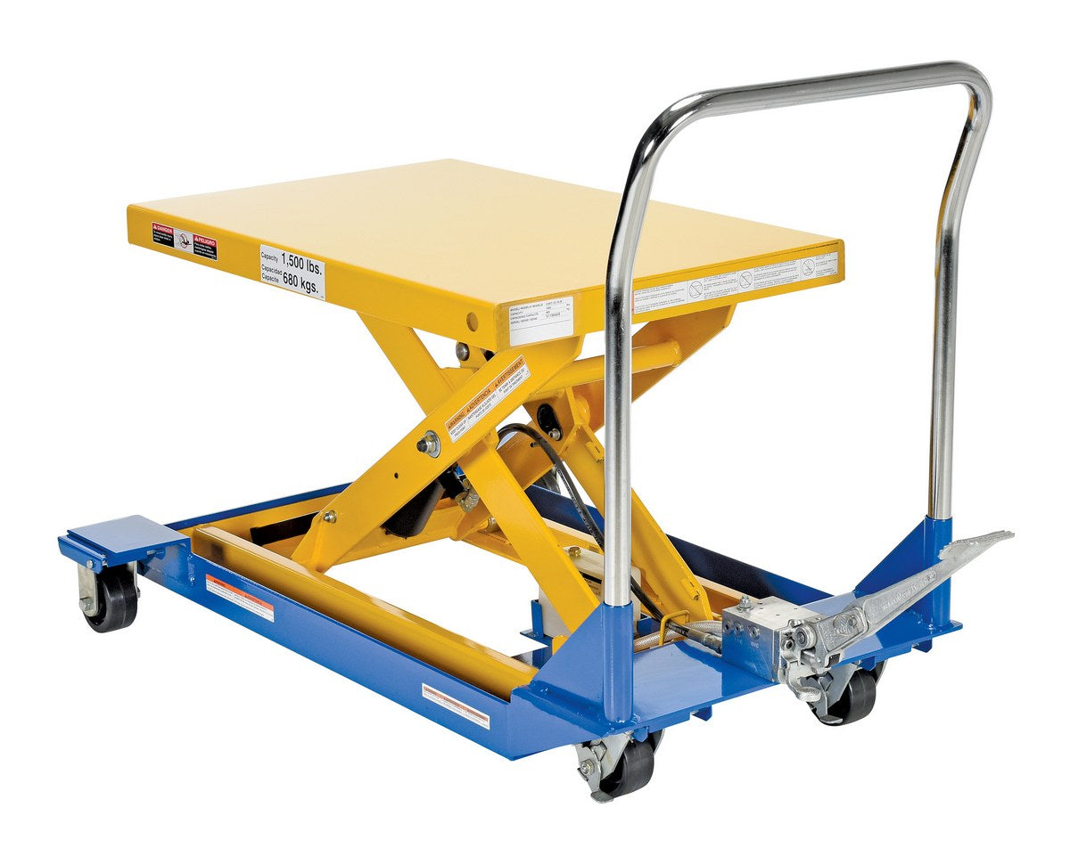 24" x 36" Manual Scissor Cart - Foot Pump w/ 1,500-lbs Capacity