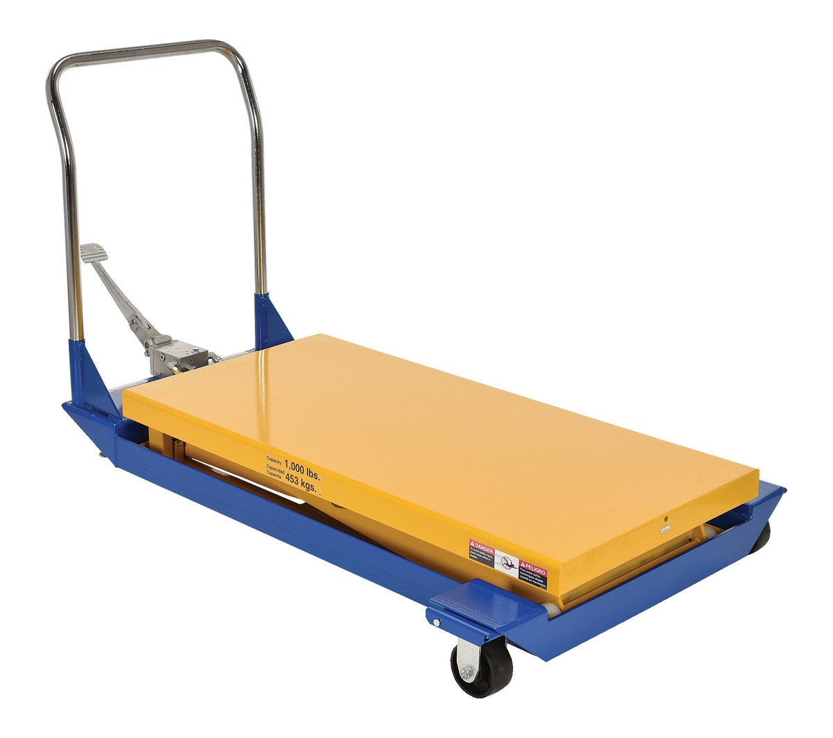 24" x 48" Manual Scissor Cart - Foot Pump w/ 1,000-lbs Capacity