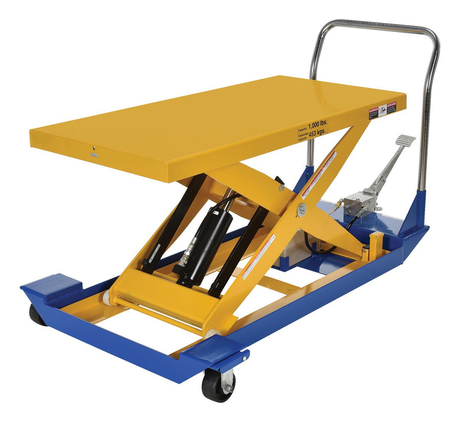 24" x 48" Manual Scissor Cart - Foot Pump w/ 1,000-lbs Capacity