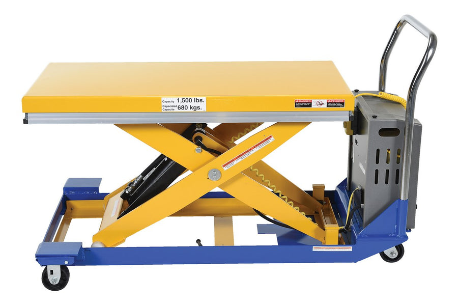 24" x 48" DC Powered Scissor Cart w/ 1,500-lbs Capacity
